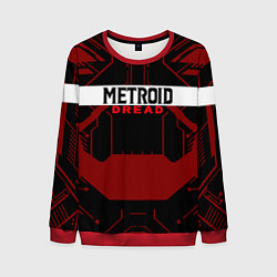 Свитшот мужской Metroid Dread Black Red Logo, цвет: 3D-красный