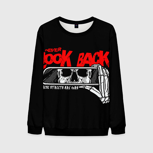 Мужской свитшот Никогда не смотри назад / 3D-Черный – фото 1