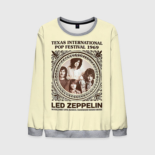 Мужской свитшот Led Zeppelin - Texas International Pop Festival 19 / 3D-Меланж – фото 1