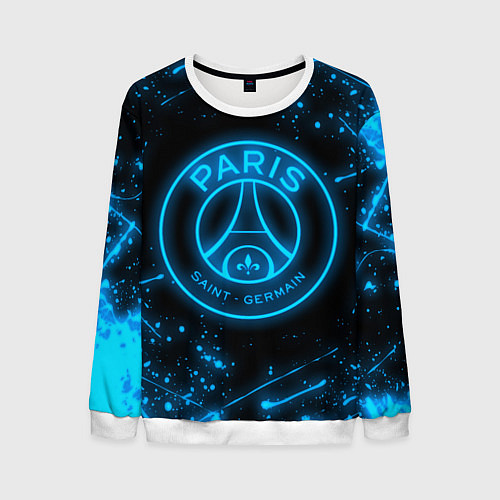 Мужской свитшот PSG NEON STYLE SPORT ПСГ НЕОН / 3D-Белый – фото 1