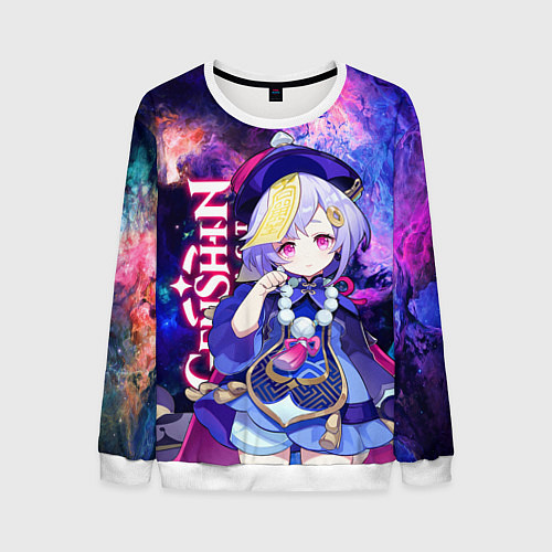 Мужской свитшот КИКИ, GENSHIN IMPACT SPACE ГАЛАКТИКА / 3D-Белый – фото 1