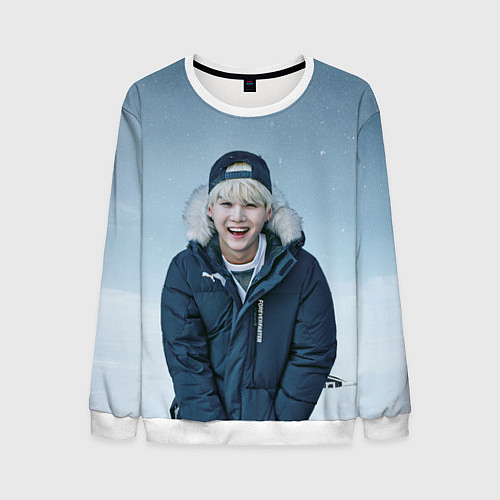 Мужской свитшот MIN YOONGI BTS WINTER / 3D-Белый – фото 1