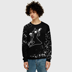 Свитшот мужской KIZARU ПРИЗРАК ЛОГО БЕЛЫЙ, цвет: 3D-черный — фото 2
