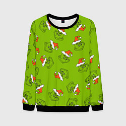 Свитшот мужской Гринч Укротитель рождества, цвет: 3D-черный