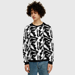Свитшот мужской Шкура Белого Тигра, цвет: 3D-черный — фото 2