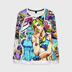 Свитшот мужской JoJos Bizarre Adventure - Джолин Кудзё, цвет: 3D-белый
