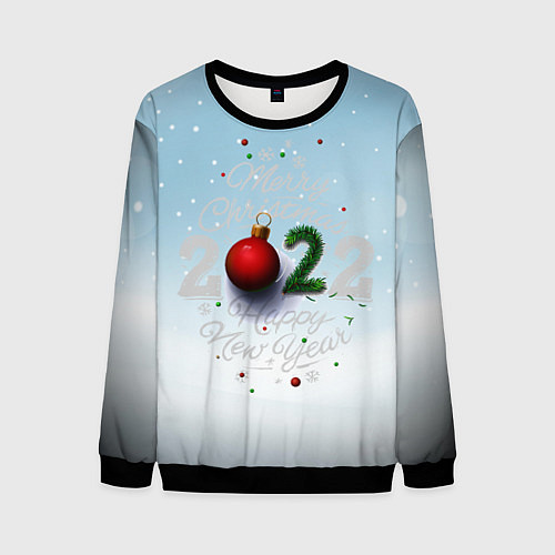Мужской свитшот !2022! / 3D-Черный – фото 1