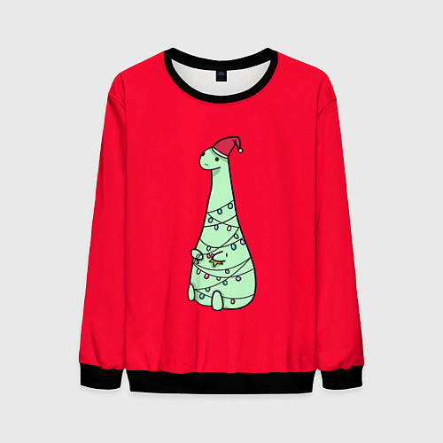 Мужской свитшот ДИНОЗАВРИК 2022 / 3D-Черный – фото 1