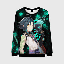 Свитшот мужской GENSHIN IMPACT СЯО НОВОГОДНИЙ, цвет: 3D-черный