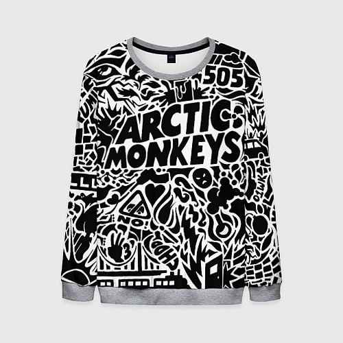 Мужской свитшот Arctic monkeys Pattern / 3D-Меланж – фото 1