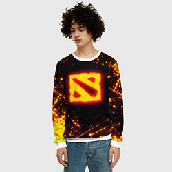 Свитшот мужской DOTA 2 FIRE LOGO ДОТА 2 ОГНЕННЫЙ ЛОГО, цвет: 3D-белый — фото 2