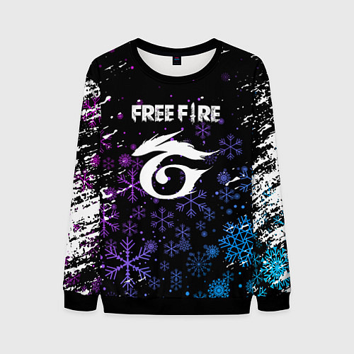Мужской свитшот Free Fire новогодний / 3D-Черный – фото 1
