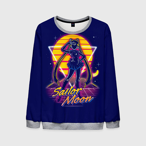 Мужской свитшот Сейлор Мун космос / 3D-Меланж – фото 1