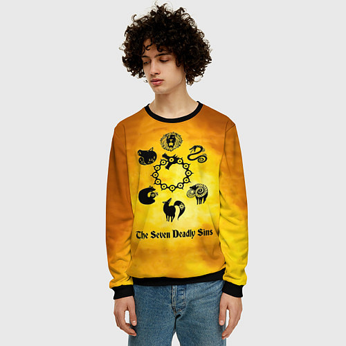 Мужской свитшот Все 7 смертных грехов / 3D-Черный – фото 3
