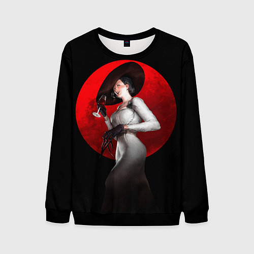 Мужской свитшот Хитрая Димитреску / 3D-Черный – фото 1