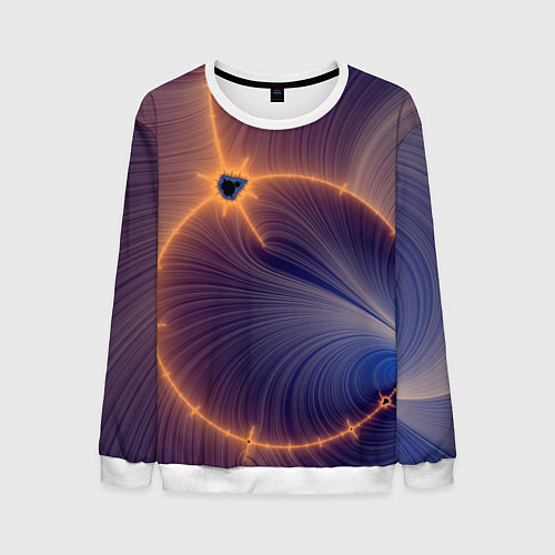 Мужской свитшот Black Hole Tribute design / 3D-Белый – фото 1