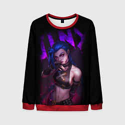 Свитшот мужской JINX ARCANE НАДПИСЬ LEAGUE OF LEGENDS, цвет: 3D-красный