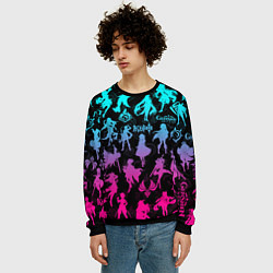 Свитшот мужской ГЕНШИН ИМПАКТ НЕОН ПЕРСОНАЖИ ИГРЫ GENSHIN IM ACT L, цвет: 3D-черный — фото 2