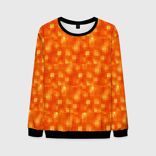 Мужской свитшот Лава Майнкрафт / 3D-Черный – фото 1