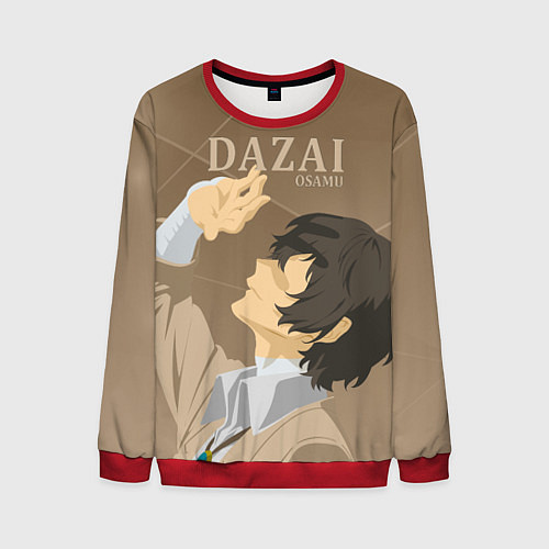 Мужской свитшот Дазай Осаму Dazai Osamu, bungou stray dogs образ / 3D-Красный – фото 1