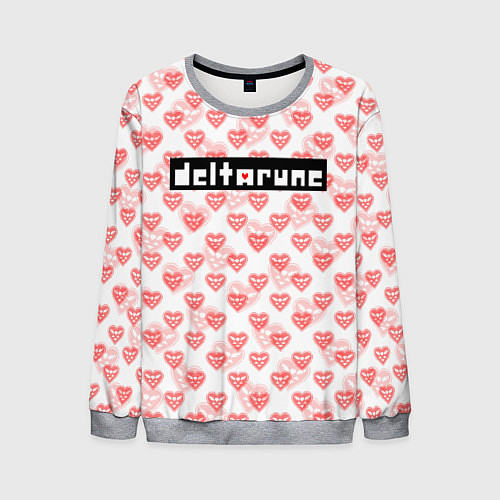 Мужской свитшот DELTARUNE PATTERN LOGO / 3D-Меланж – фото 1