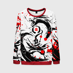 Свитшот мужской GHOST OF TSUSHIMA ДРАКОН НА СПИНЕ, цвет: 3D-красный