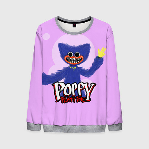 Мужской свитшот POPPY PLAYTIME ИГРА ПОППИ ПЛЕЙТАЙМ ХАГГИ ВАГГИ / 3D-Меланж – фото 1
