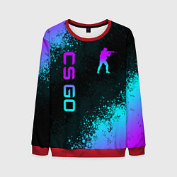 Свитшот мужской CS GO NEON SYMBOL STYLE SKIN КС ГО НЕОН, цвет: 3D-красный