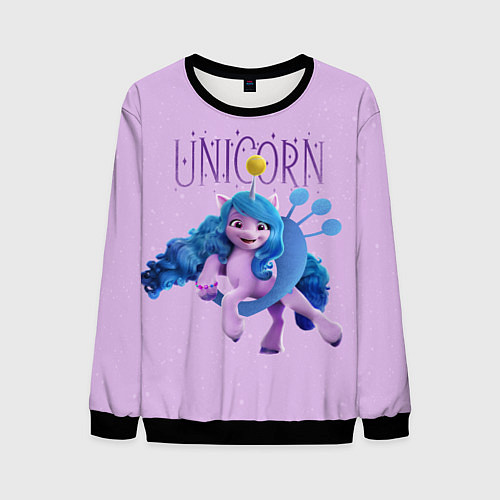 Мужской свитшот Unicorn Izzy / 3D-Черный – фото 1