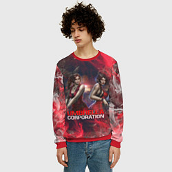 Свитшот мужской UMBRELLA CORP АМБРЕЛЛА КОРП RESIDENT EVIL, цвет: 3D-красный — фото 2