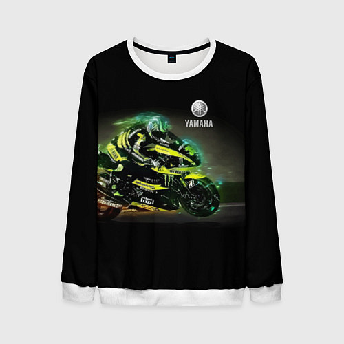 Мужской свитшот YAMAHA - famous racing team! / 3D-Белый – фото 1