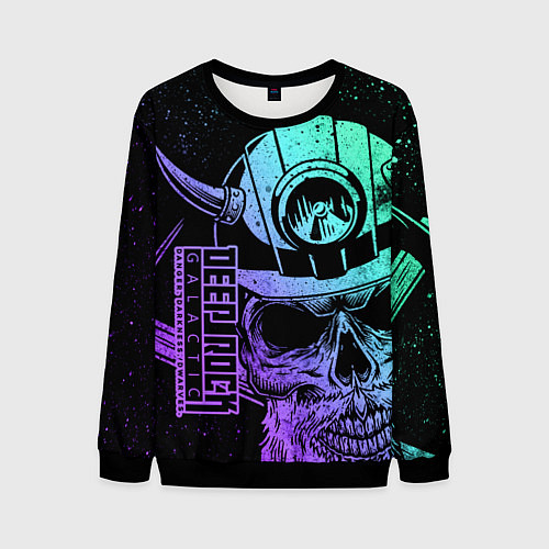 Мужской свитшот Deep Rock Galactic - Dander Darkness Dwarves / 3D-Черный – фото 1