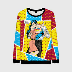 Мужской свитшот Superman and Wonder Woman Hes my hero