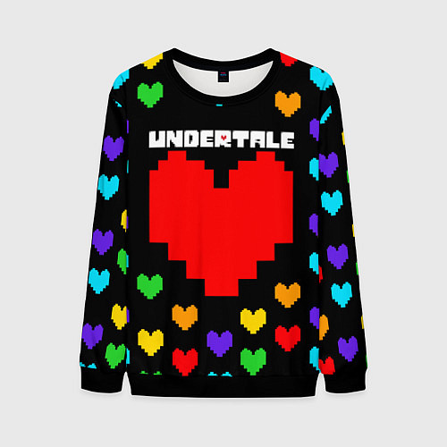 Мужской свитшот UNDERTALE HEART COLOR HEROES / 3D-Черный – фото 1