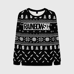 Свитшот мужской ЧЁРНЫЙ СВИТЕР RAINBOW SIX SIEGE НОВОГОДНИЙ 2022, цвет: 3D-черный