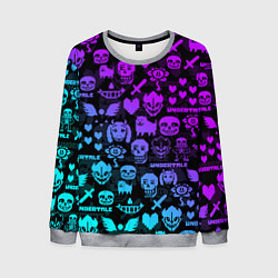 Мужской свитшот UNDERTALE NEON PATTERN УЗОР