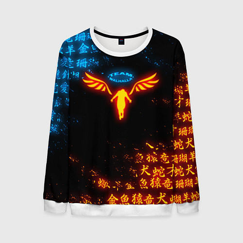 Мужской свитшот ОГНЕННЫЙ WALHALLA TEAM TOKYO REVENGERS / 3D-Белый – фото 1