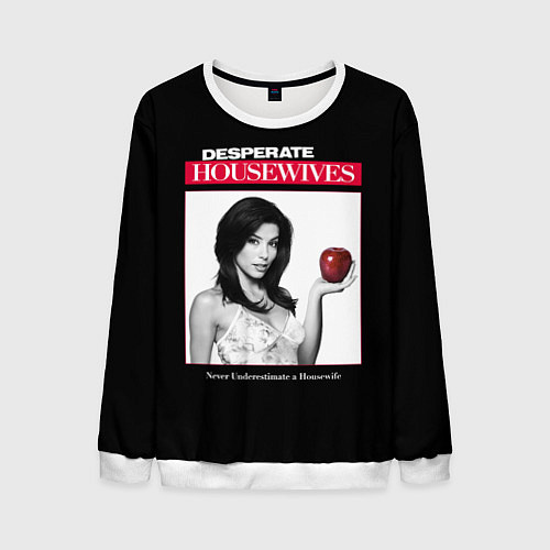 Мужской свитшот Desperate Housewives Eva Longoria / 3D-Белый – фото 1