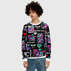 Свитшот мужской DELTARUNE PATTERN ART ГЕРОИ ДЕЛЬТАРУН, цвет: 3D-белый — фото 2