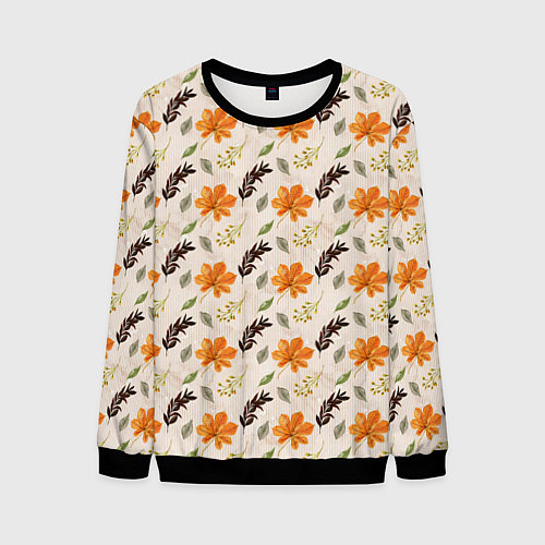 Мужской свитшот Осенний пейзаж / 3D-Черный – фото 1