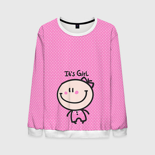 Мужской свитшот Its girl / 3D-Белый – фото 1