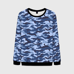 Свитшот мужской Синий Камуфляж Camouflage, цвет: 3D-черный