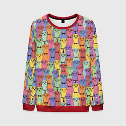 Свитшот мужской Красочные Сурикаты, цвет: 3D-красный