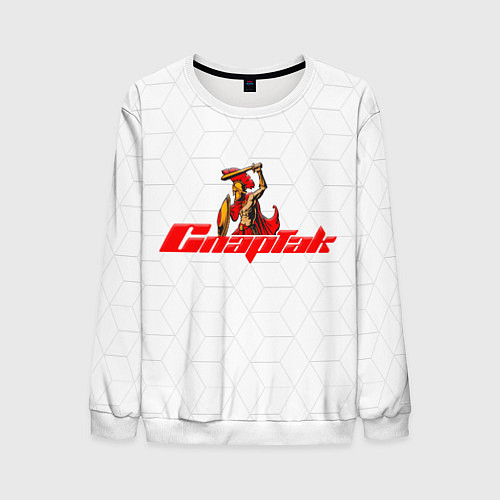 Мужской свитшот Гладиатор Красно-белый / 3D-Белый – фото 1