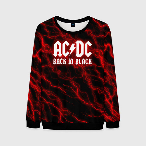 Мужской свитшот ACDC Разряды молнии / 3D-Черный – фото 1