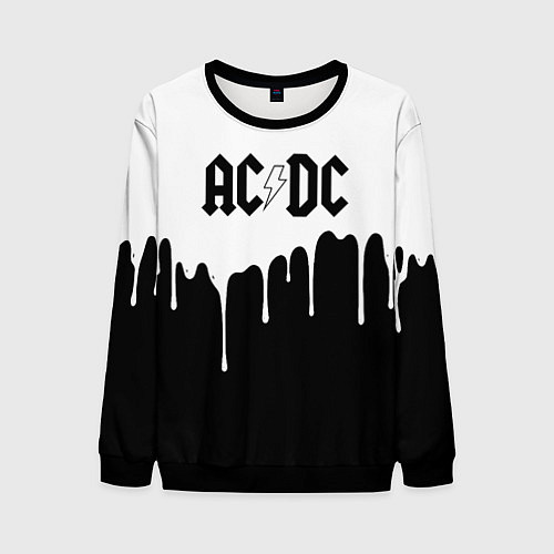 Мужской свитшот ACDC подтёки / 3D-Черный – фото 1