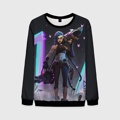 Мужской свитшот ARCANE JINX League Of Legends / 3D-Черный – фото 1