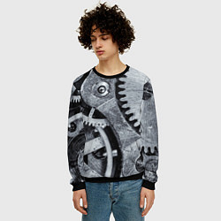 Свитшот мужской Стальные шестерёнки, цвет: 3D-черный — фото 2