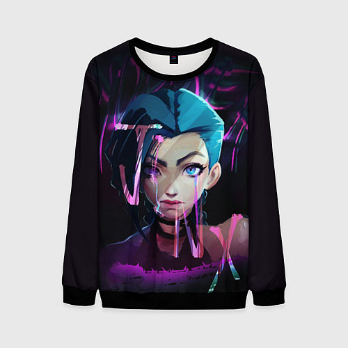 Мужской свитшот League Of Legends Jinx neon / 3D-Черный – фото 1