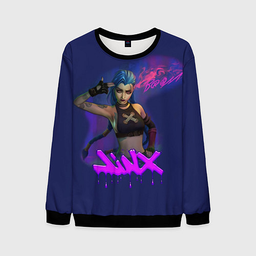 Мужской свитшот League Of Legends Arcane JINX BOOM / 3D-Черный – фото 1